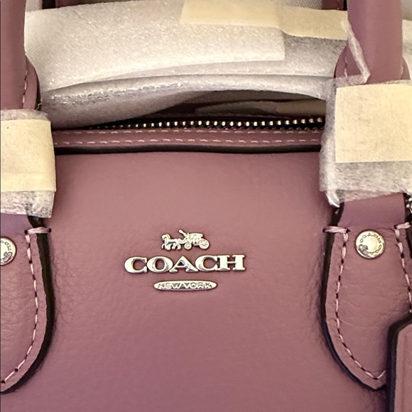 💜 Coach NWT Purple Jasmine Mini Rowan Crossbody Bag with Silver Hardware - Picture 5 of 7